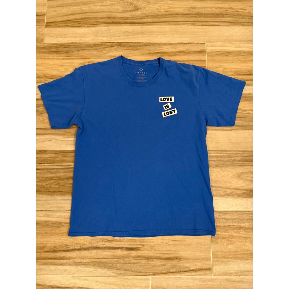 Empyre Mens Blue Love Is Lost Devil Graphic T-Shirt Large Streetwear